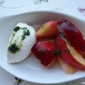 Salade de nectarines et son sucre au basilic