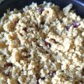 Crumble aux pommes et framboises sans gluten