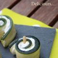 Roulés de courgette au chèvre, menthe et[...]
