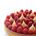 Tarte framboises vanille citron