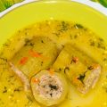 Soupe de courgettes farcies