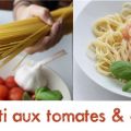 Spaghettis aux tomates & crevettes