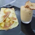 Crêpe pommes-caramel au beurre salé, et mousse[...]