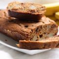 Banana bread, poire & chocolat [vegan]
