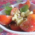 Tomates cerises au trio de fromages et pesto,[...]