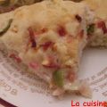 Fougasse aux lardons, poivrons & fromage !