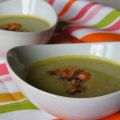 Velouté aux petits pois lardons