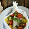 Papillote de cabillaud, légumes d’été