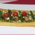 Tarte aux cèpes, asperges vertes, tomates[...]