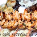 Brochettes de crevettes