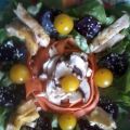 Salade poulet, betterave et champignons
