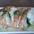 Rolti de lotte au lard et aux épinards
