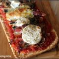 pizziabatta express au chèvre et aux champignons