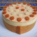 Gâteau décoré joconde à la compote de figues,[...]