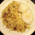 Rosti de courgettes et oeufs pochés