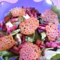 Salade aux lardons et tuiles de parmesan