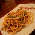 Pâtes aux courgettes, bleu et noix