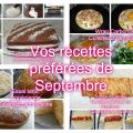 Vos recettes préférées de Septembre 2016