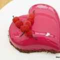 BAVAROIS CHOCOLAT FRAMBOISE EN FORME DE COEUR