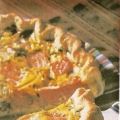 Tarte au saumon sur un lit d