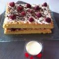 Génoise framboises et mascarpone