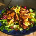 Salade de poulet tiède au parfum tropicale