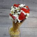 Cornet Semifredo aux fraises et copeaux de[...]