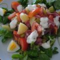 Salade au bacon et sauce au fromage blanc (4[...]