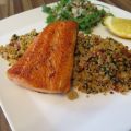 Truite grillée à sec avec quinoa aux épinard et[...]