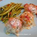 Boulettes de poulet, Mozzarelle, sauce tomate[...]