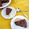 Gâteau choco/ricotta à la poire