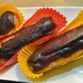 Eclairs au chocolat et au praliné.
