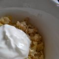 Gruau cuit au four, façon pina colada