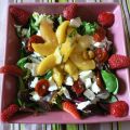 SALADE ESTIVALE AUX PECHES POELES AU MIEL ET AU[...]