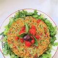 Salade de carottes courgettes, sauce avocat