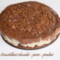 Croustillant choco-poire-praliné