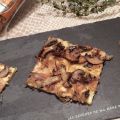 Tarte au fromage de chèvre et champignons