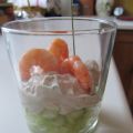 Verrine de rillette de thon et concombre