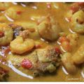 Cari ou curry Poulet & Crevettes au Lait de Coco