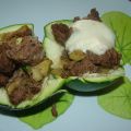 Courgettes farcies boeuf-menthe