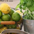 Tarte au citron/citron vert/basilic