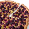 Tarte mûres-raisins, à la compote de poire