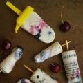 Popsicles crémeux cerises, vanille & cognac