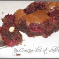 Brownie au chocolat, amandes & framboises,[...]