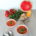 Soupe froide de tomates, melon et pastèque à la[...]