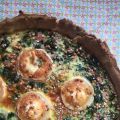 Tarte salée aux épinards et au chèvre.