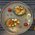 Avocat grillé et son oeuf