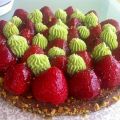 Tarte fraises & pistache (recette de Michalak)