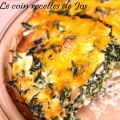 QUICHE SANS CROÛTE AUX CHAMPIGNONS, ÉPINARDS ET[...]