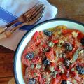 Poivrons gratinés aux câpres et aux olives